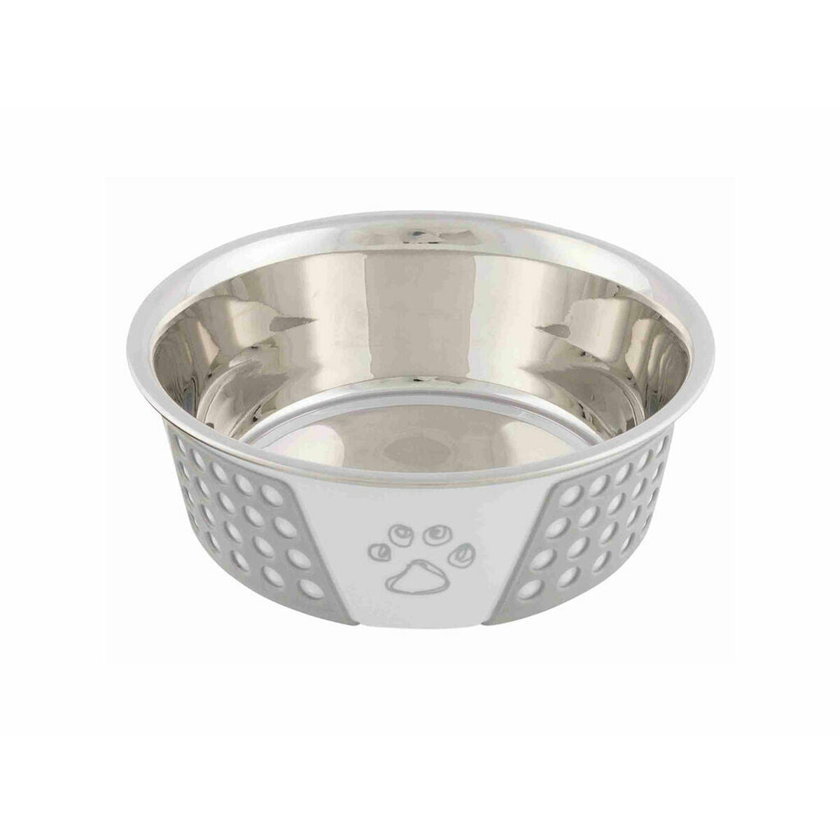 Trixie Futternapf Für Hunde Trixie Weiß Grau Silikon Edelstahl 750 Ml