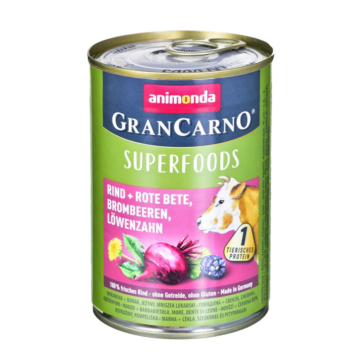 Nassfutter Animonda Grancarno Superfoods Brombeere Rindfleisch 400 G