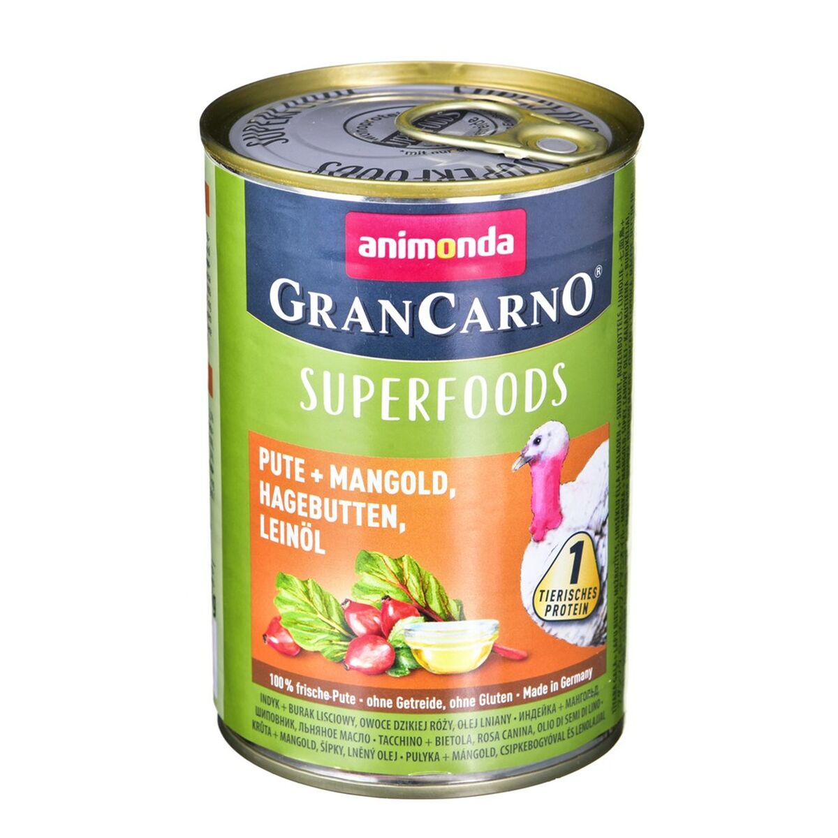 Nassfutter Animonda Grancarno Superfoods Truthahn Mangold 400 G