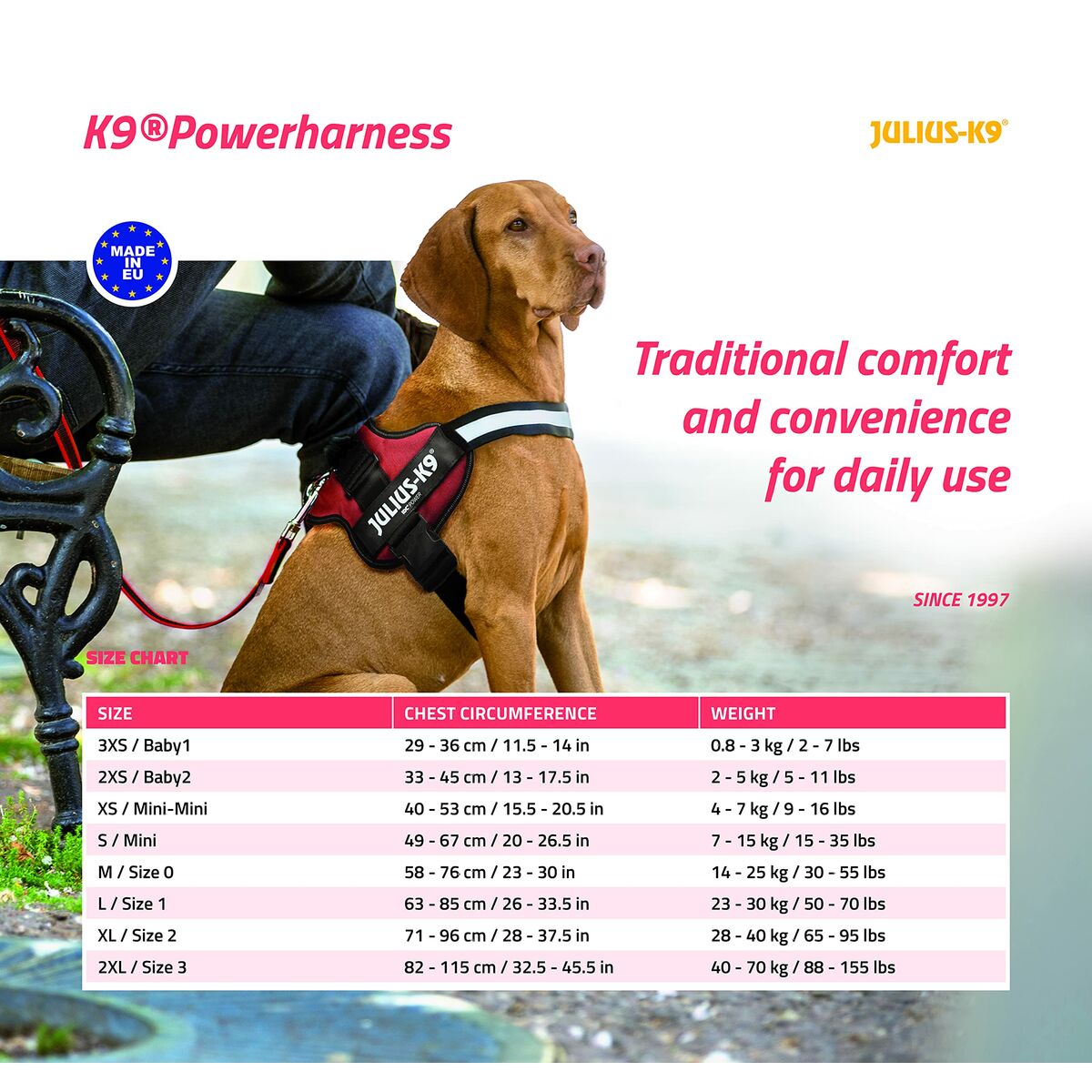 Julius K9 Hundegeschirr Julius K9 Power Schwarz L/Xl 2