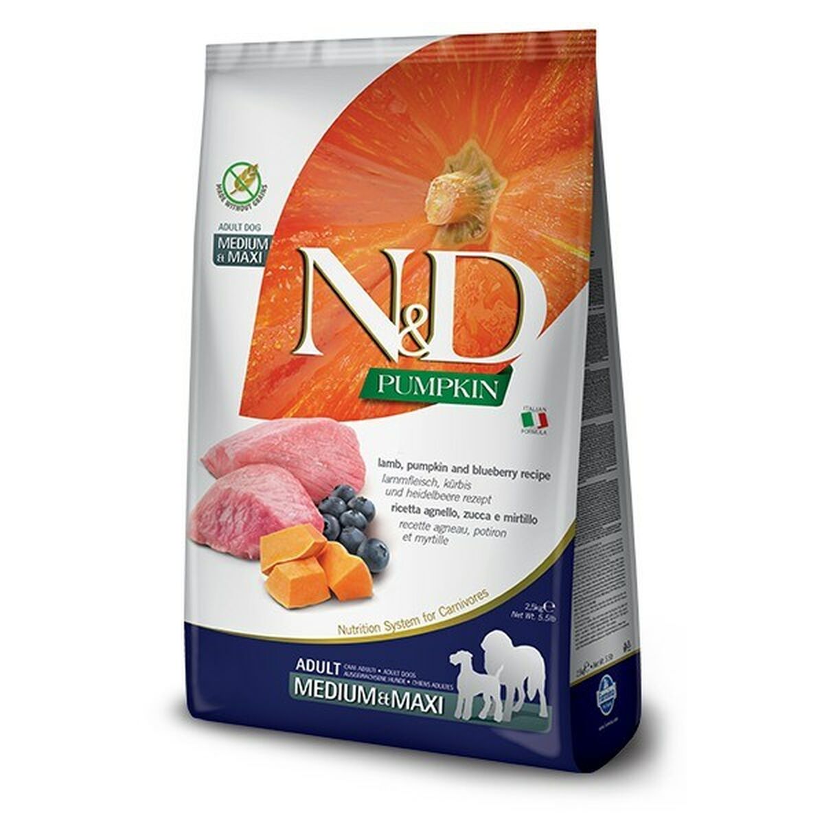 Hundefutter Farmina N&D Erwachsener Blaubeere Lamm 2,5 Kg