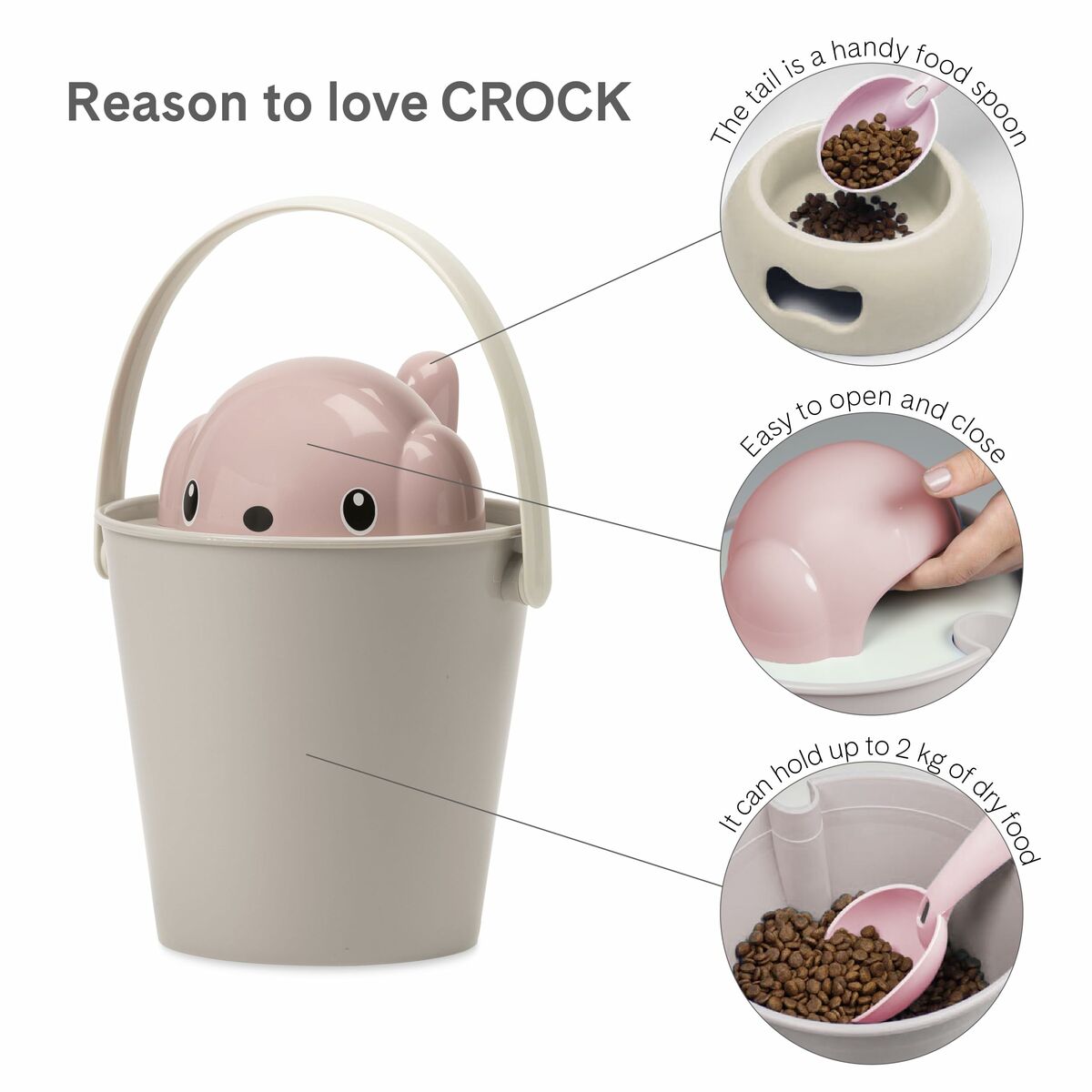United Pets Dose Für Tierfutter United Pets Rosa 2 Kg