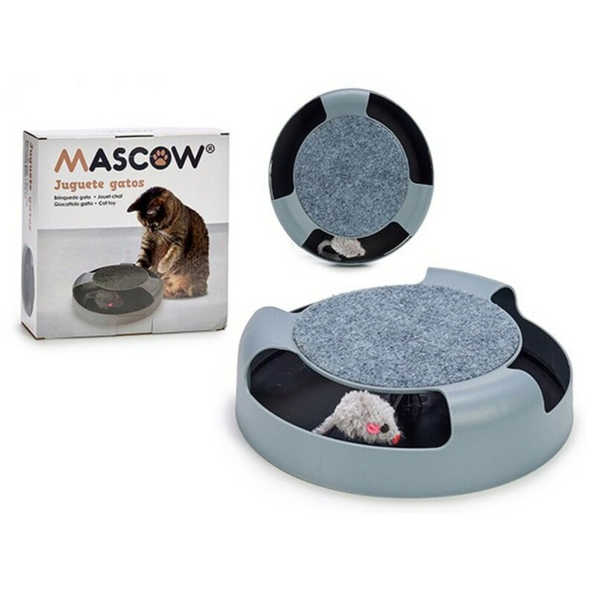 Mascow Katzenspielzeug Mouse Rueda Grau Polypropylen 25 X 6,5 X 25 Cm