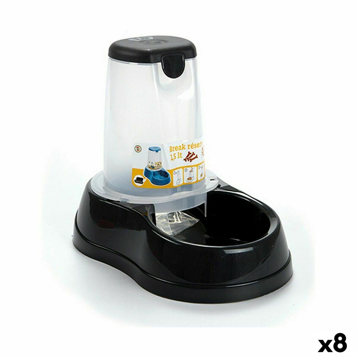 Stefanplast Futternapf Für Hunde Stefanplast Kunststoff 1,5 L 18,5 X 22,5 X 29 Cm (8 Stück)