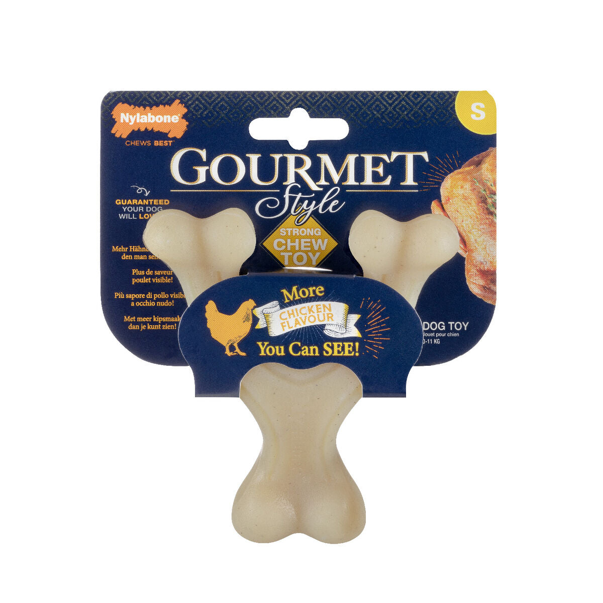 Nylabone Hundespielzeug Nylabone Huhn 20 Creme Tiere