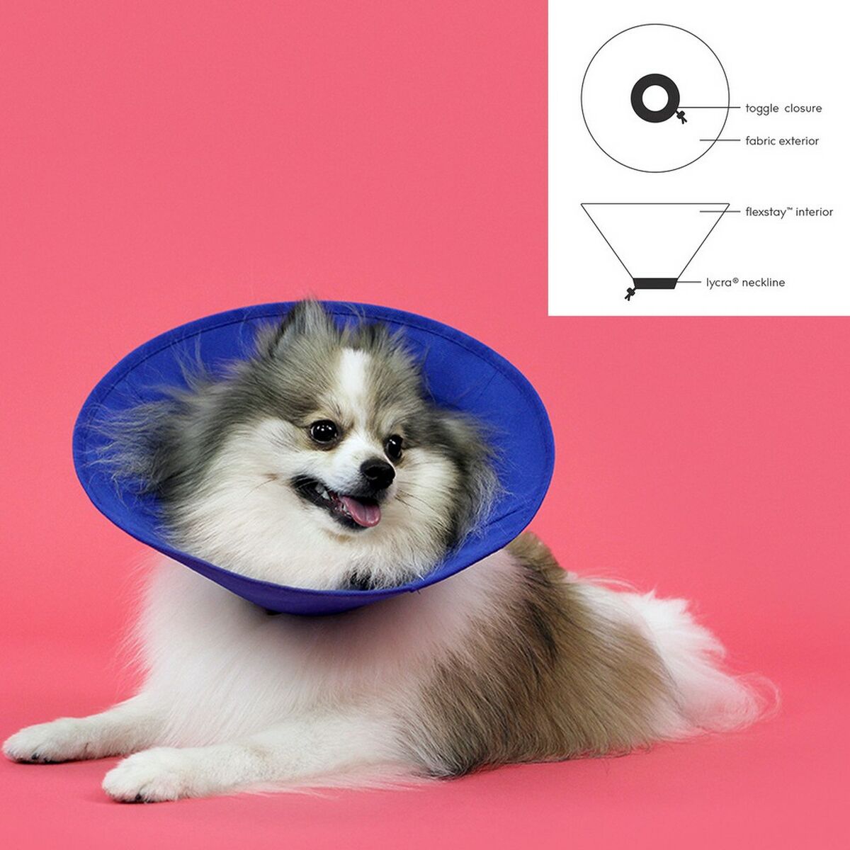 Kvp Hunde-Halskrause Kvp Ez Soft Blau (18-38 Cm)
