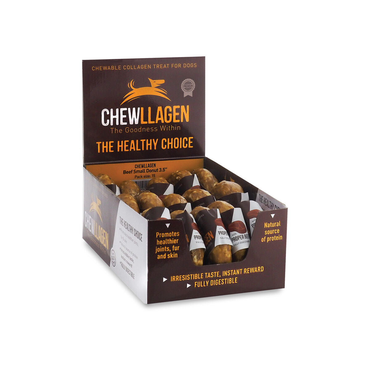 Chewllagen Hundesnack Chewllagen Rindfleisch 15 Stück