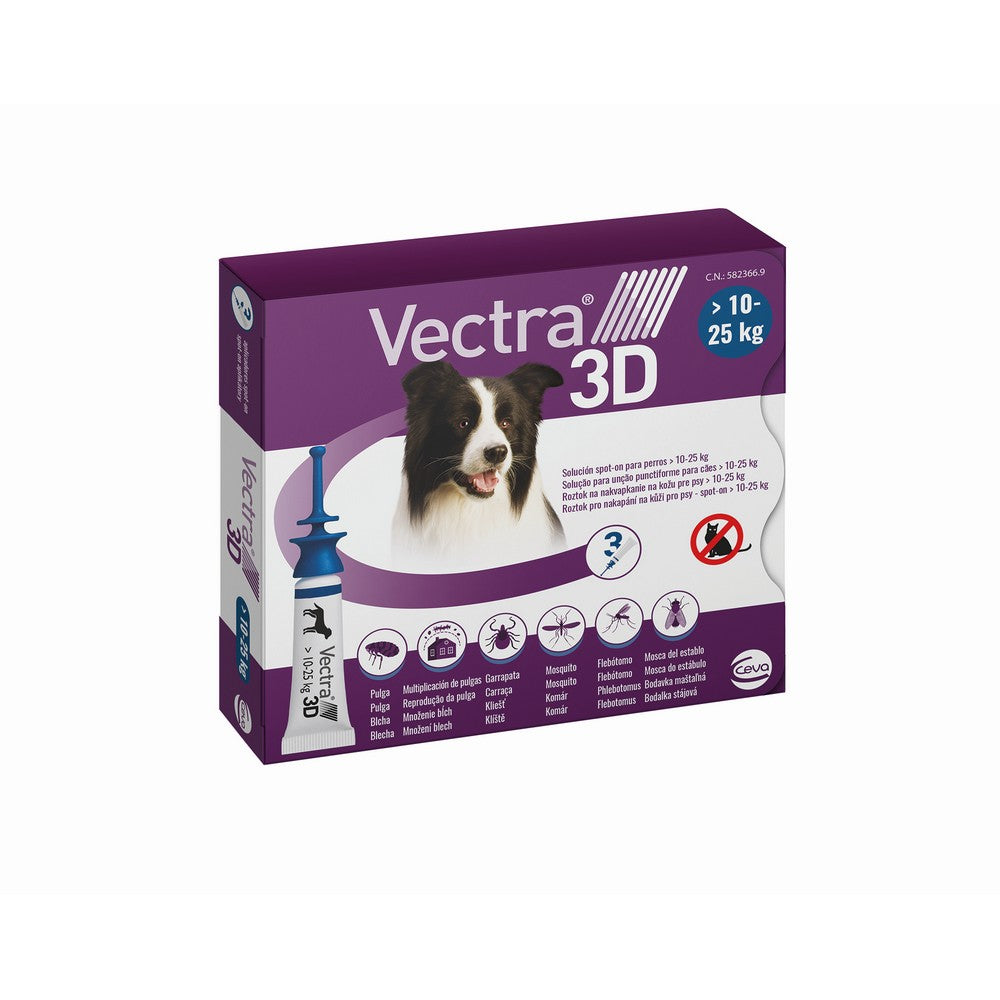 Ceva Hundepipette Ceva 3D M 10-25 Kg 3 Stück