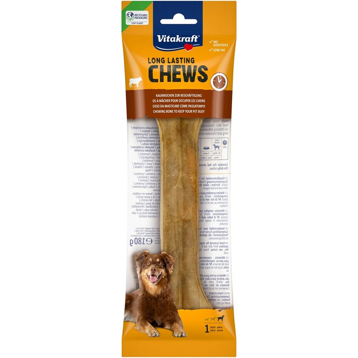Vitakraft Hundesnack Vitakraft Long Lasting Chews Beef Rind Und Kalbfleisch 180 G