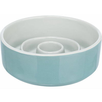 Trixie Futternapf Für Hunde Trixie Slow Feeding Blau Grau Ø 17 Cm 900 Ml