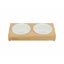 Trixie Futternapf Für Hunde Trixie Weiß Natürlich Aus Keramik Bambus Ø 12 Cm 2 X 250 Ml 30 × 5 × 14 Cm