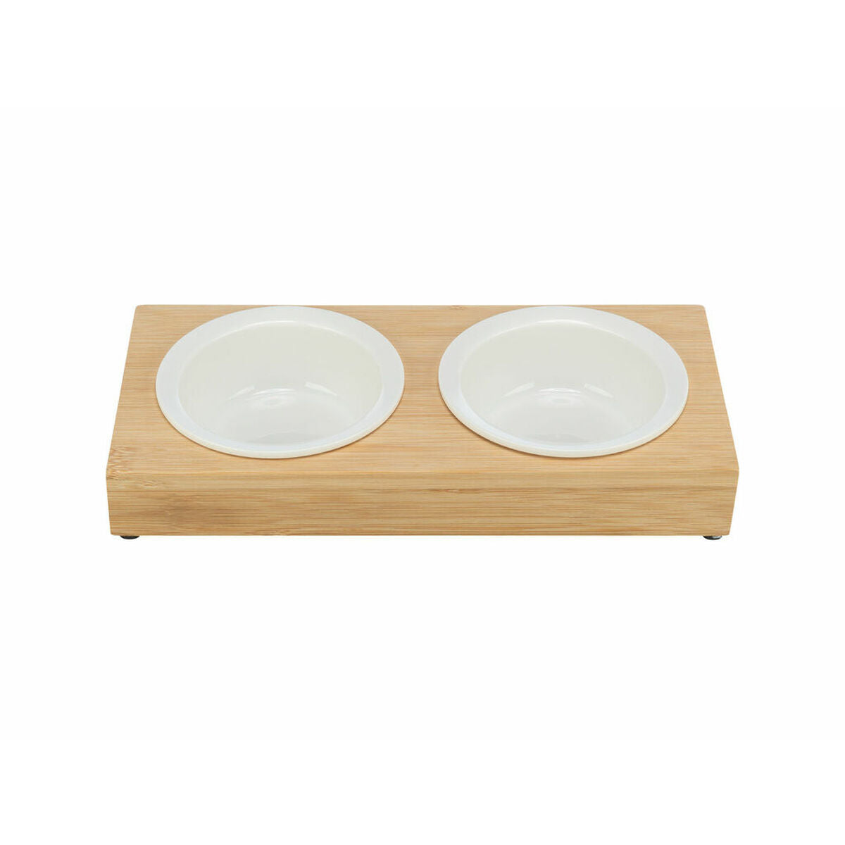 Trixie Futternapf Für Hunde Trixie Weiß Natürlich Aus Keramik Bambus Ø 12 Cm 2 X 250 Ml 30 × 5 × 14 Cm