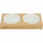Trixie Futternapf Für Hunde Trixie Weiß Natürlich Aus Keramik Bambus Ø 12 Cm 2 X 250 Ml 30 × 5 × 14 Cm