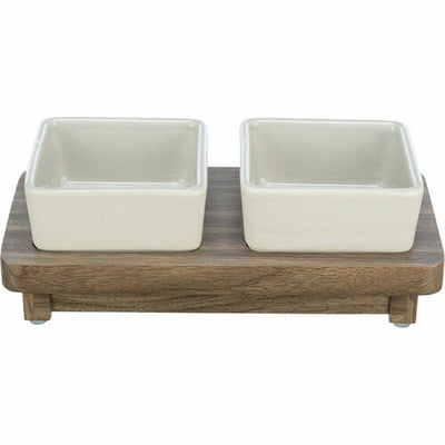 Trixie Futternapf Für Hunde Trixie Citystyle Braun Grau Ø 10 Cm 2 X 200 Ml 24 X 4 X 12 Cm