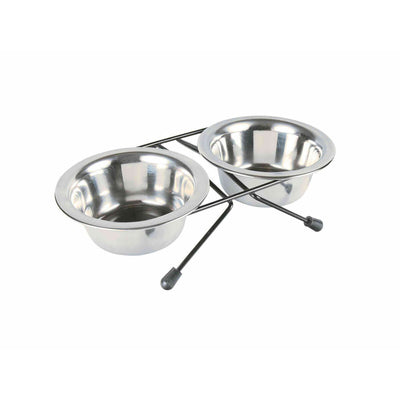 Trixie Futternapf Für Hunde Trixie Eat On Feet Edelstahl 200 Ml Double 2 X 200 Ml 11 Cm