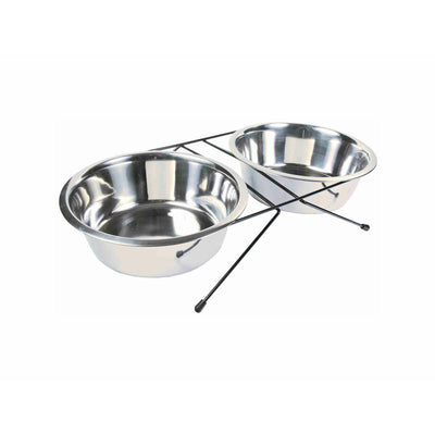 Trixie Futternapf Für Hunde Trixie Edelstahl Double 2,8 L 2 × 2,8 L