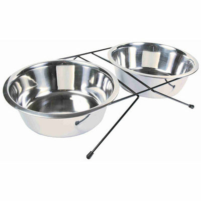 Trixie Futternapf Für Hunde Trixie Edelstahl Double 2,8 L 2 × 2,8 L