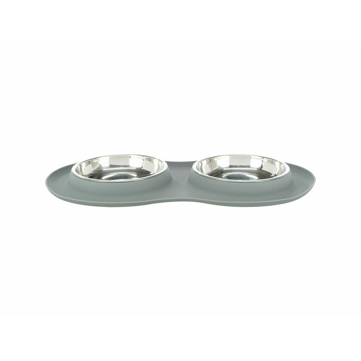 Trixie Futternapf Für Hunde Trixie Grau Edelstahl Ø 16 Cm Double 2 × 0,3 L 47 × 3 × 26 Cm