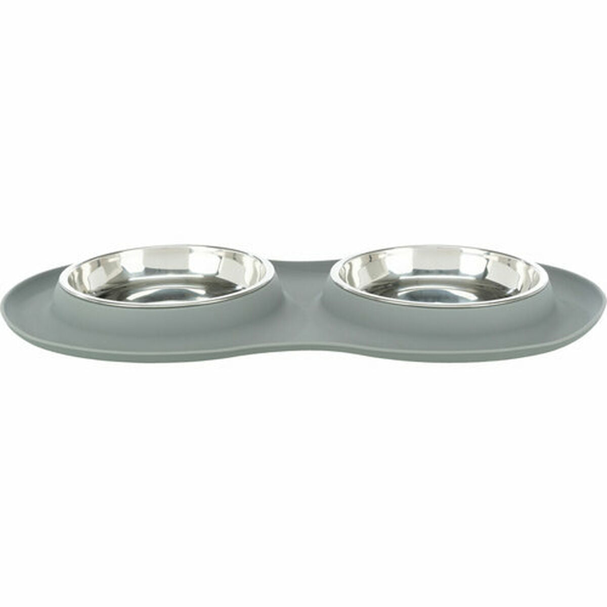 Trixie Futternapf Für Hunde Trixie Grau Edelstahl Ø 16 Cm Double 2 × 0,3 L 47 × 3 × 26 Cm