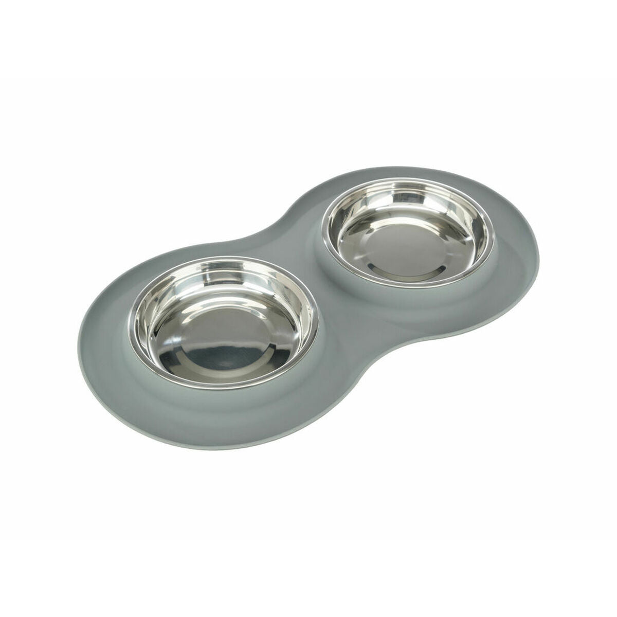 Trixie Futternapf Für Hunde Trixie Grau Edelstahl Ø 16 Cm Double 2 × 0,3 L 47 × 3 × 26 Cm
