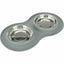 Trixie Futternapf Für Hunde Trixie Grau Edelstahl Ø 16 Cm Double 2 × 0,3 L 47 × 3 × 26 Cm