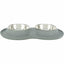 Trixie Futternapf Für Hunde Trixie Grau Edelstahl Ø 16 Cm Double 2 × 0,4 L 40 × 5 × 23 Cm (2 Stück)