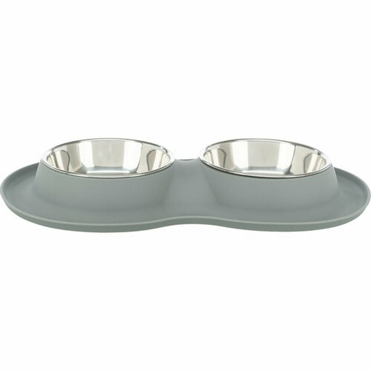 Trixie Futternapf Für Hunde Trixie Grau Edelstahl Ø 16 Cm Double 2 × 0,4 L 40 × 5 × 23 Cm (2 Stück)