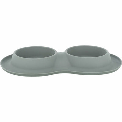 Trixie Futternapf Für Hunde Trixie Grau Edelstahl Ø 16 Cm Double 2 × 0,4 L 40 × 5 × 23 Cm (2 Stück)