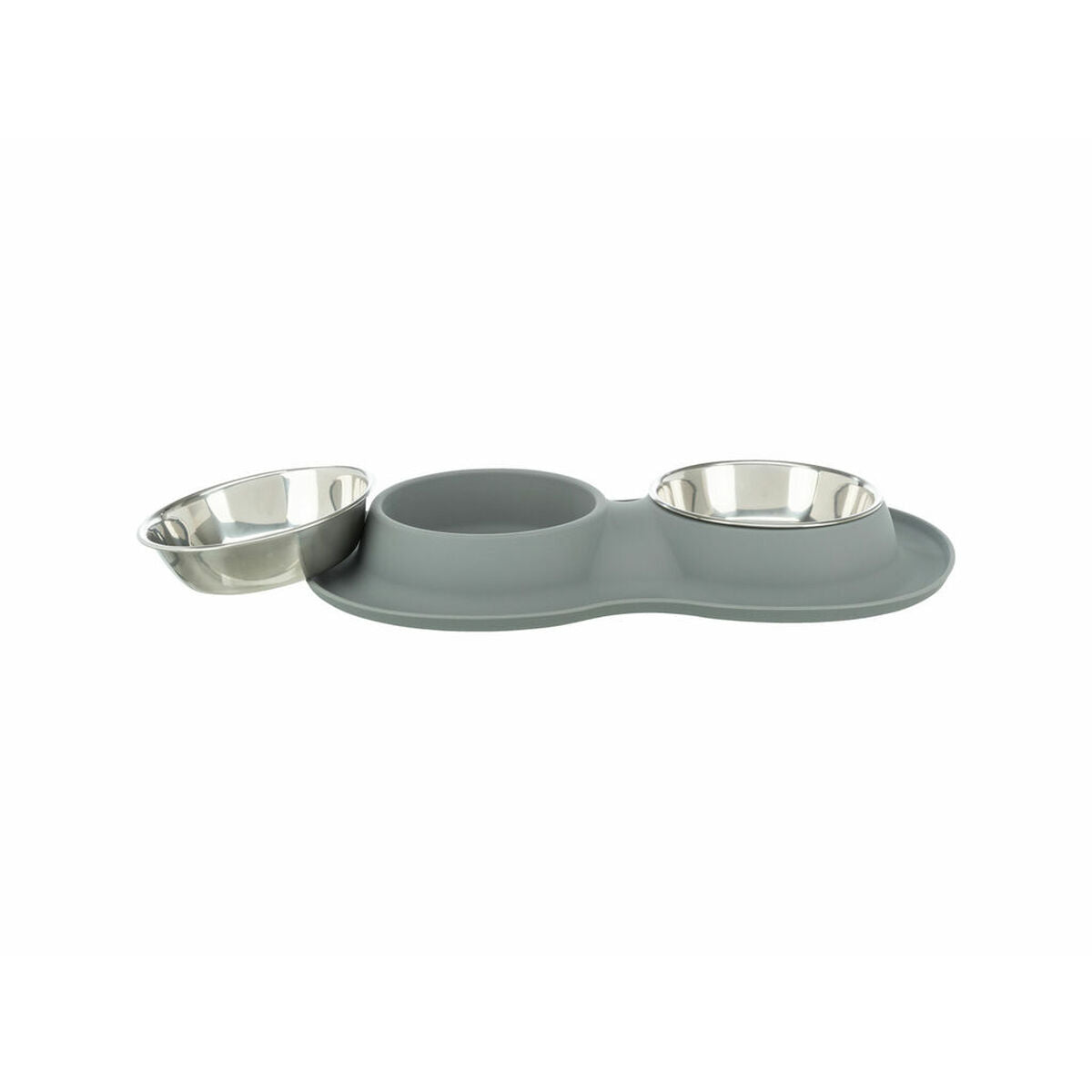 Trixie Futternapf Für Hunde Trixie Grau Edelstahl Ø 16 Cm Double 2 × 0,4 L 40 × 5 × 23 Cm (2 Stück)
