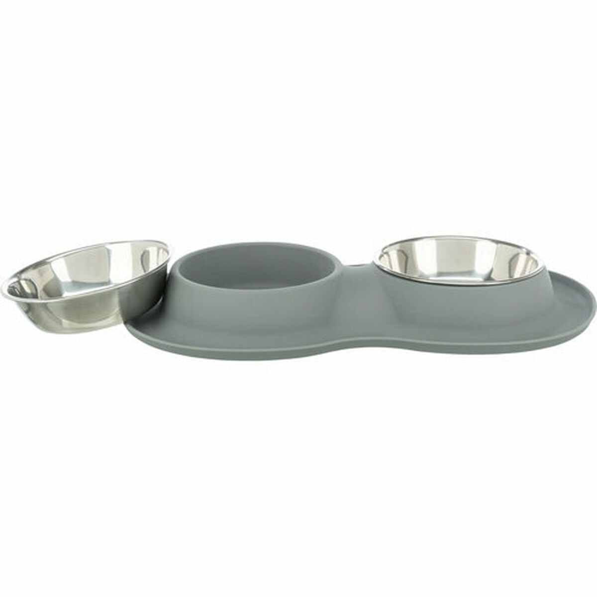 Trixie Futternapf Für Hunde Trixie Grau Edelstahl Ø 16 Cm Double 2 × 0,4 L 40 × 5 × 23 Cm (2 Stück)