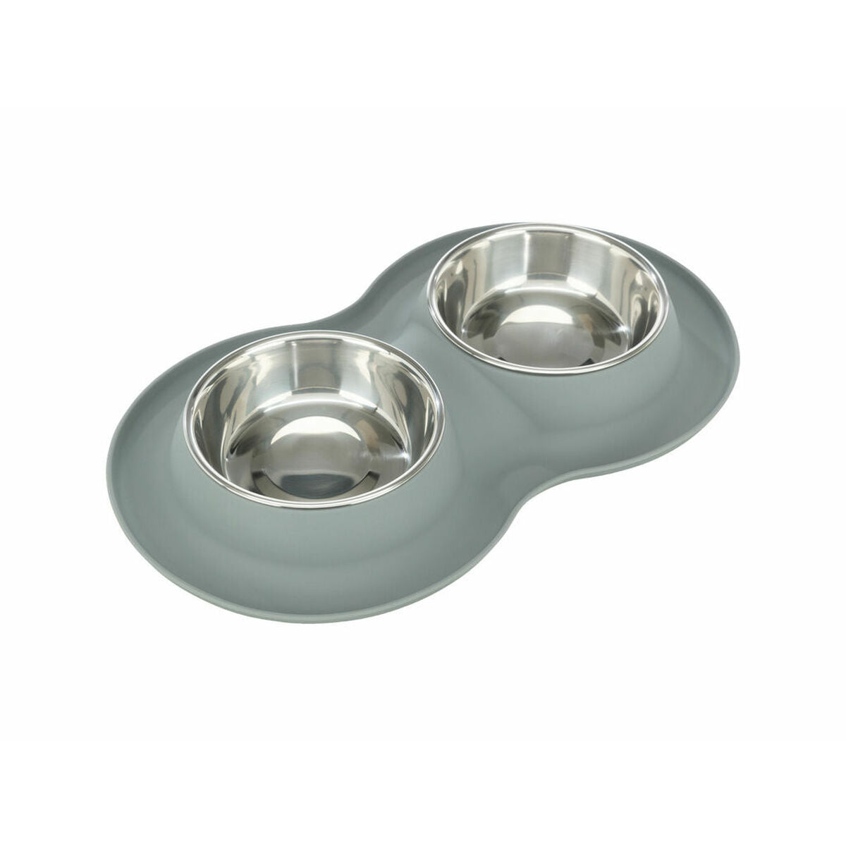 Trixie Futternapf Für Hunde Trixie Grau Edelstahl Ø 16 Cm Double 2 × 0,4 L 40 × 5 × 23 Cm (2 Stück)