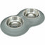 Trixie Futternapf Für Hunde Trixie Grau Edelstahl Ø 16 Cm Double 2 × 0,4 L 40 × 5 × 23 Cm (2 Stück)
