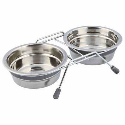 Trixie Futternapf Für Hunde Trixie Edelstahl 450 Ml Double 2 × 0,45 L
