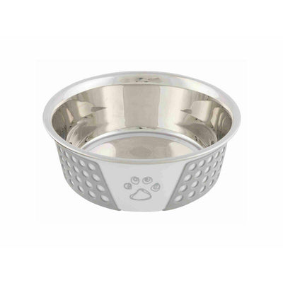 Trixie Futternapf Für Hunde Trixie Weiß Grau Silikon Edelstahl 750 Ml