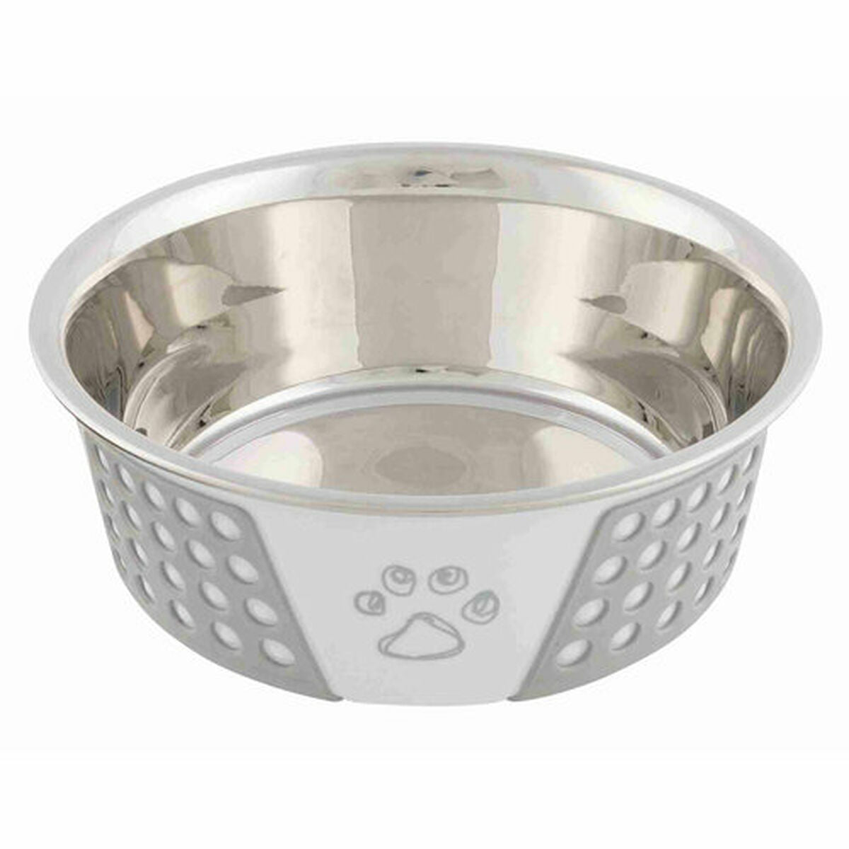 Trixie Futternapf Für Hunde Trixie Weiß Grau Silikon Edelstahl 750 Ml