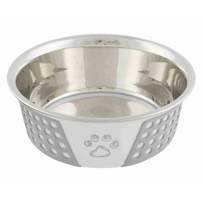 Trixie Futternapf Für Hunde Trixie Weiß Grau Silikon Edelstahl 750 Ml