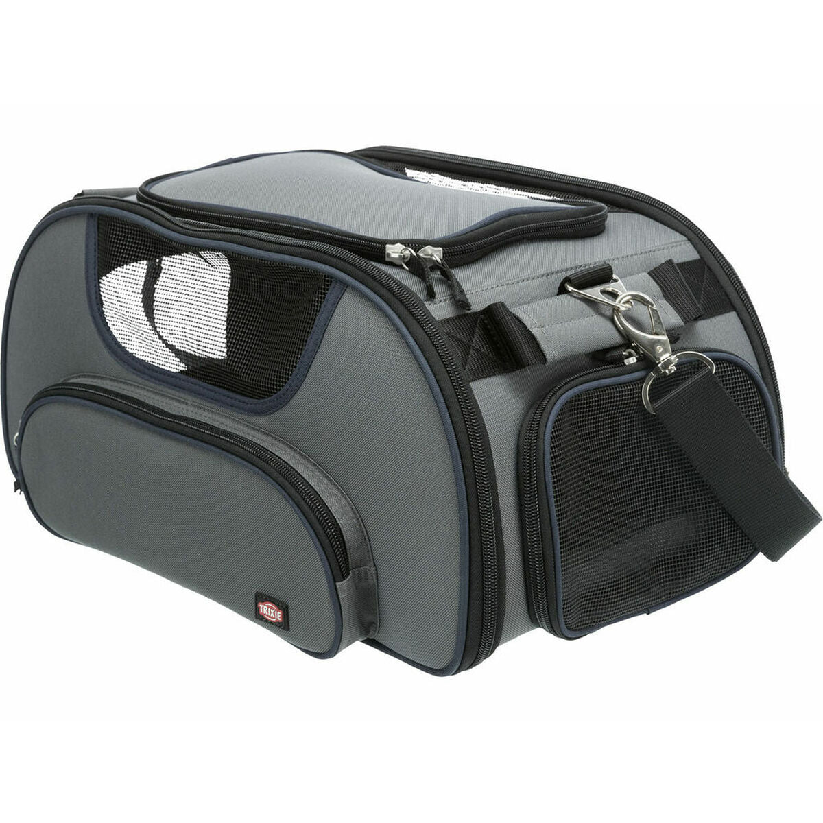 Trixie Tasche Für Haustiere Trixie Airline Wings Blau Grau Polyester Moosgummi 28 × 23 × 46 Cm