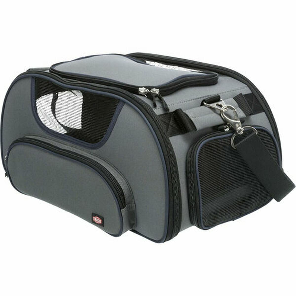 Trixie Tasche Für Haustiere Trixie Airline Wings Blau Grau Polyester Moosgummi 28 × 23 × 46 Cm