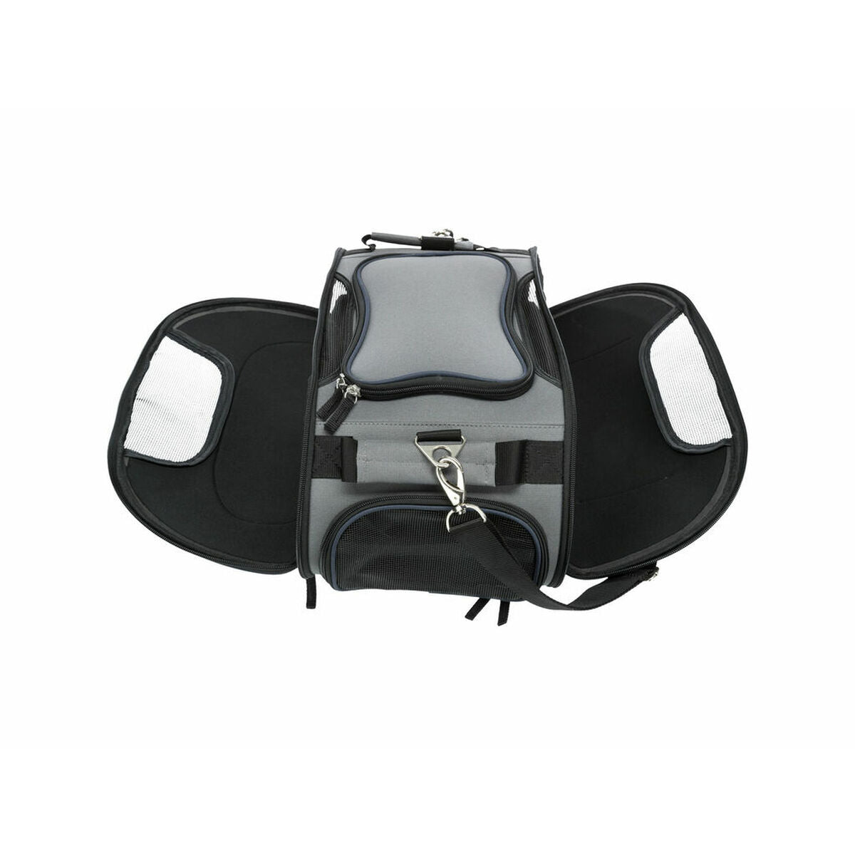 Trixie Tasche Für Haustiere Trixie Airline Wings Blau Grau Polyester Moosgummi 28 × 23 × 46 Cm