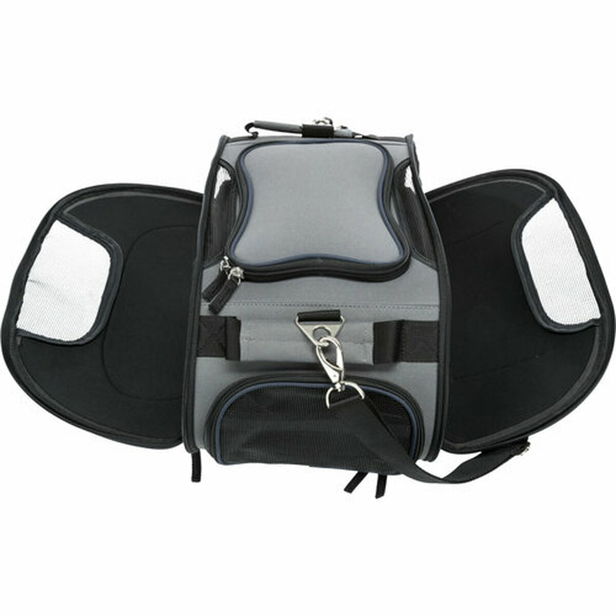 Trixie Tasche Für Haustiere Trixie Airline Wings Blau Grau Polyester Moosgummi 28 × 23 × 46 Cm