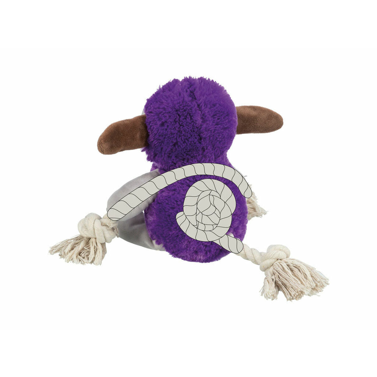 Trixie Kuscheltier Für Hunde Trixie Lila Polyester Plüsch Baumwolle Monster 32 Cm