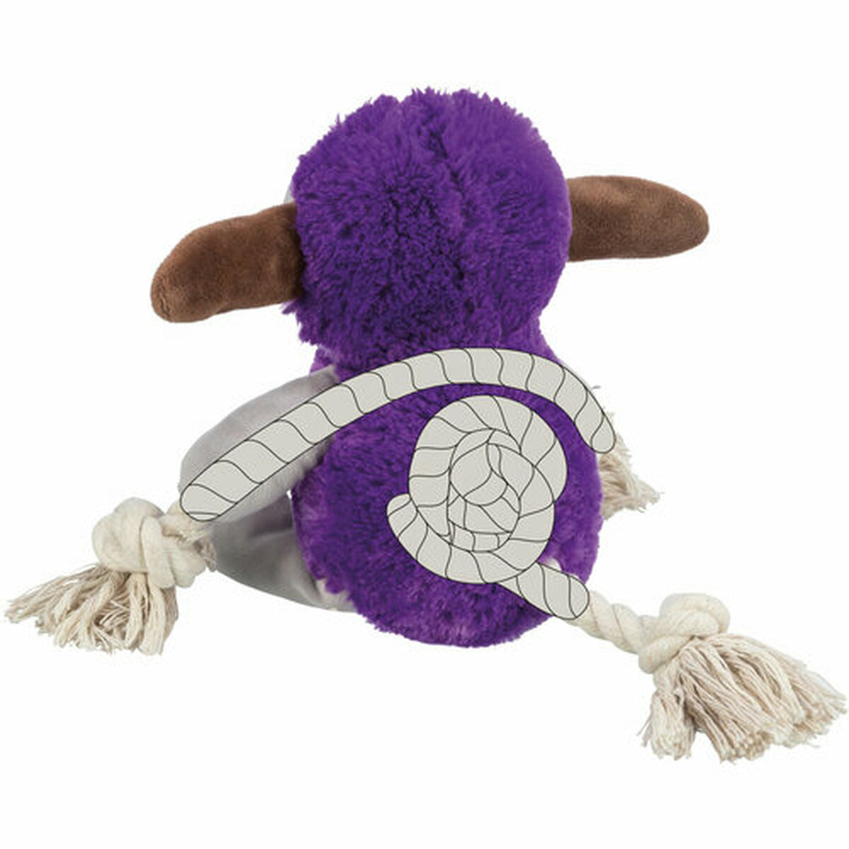 Trixie Kuscheltier Für Hunde Trixie Lila Polyester Plüsch Baumwolle Monster 32 Cm