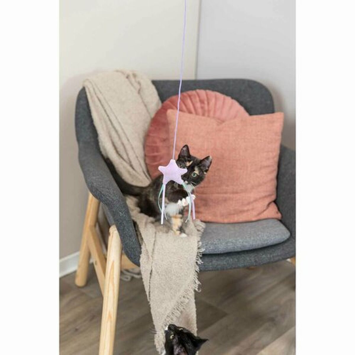 Trixie Katzenspielzeug Trixie Polyester Plüsch Holz