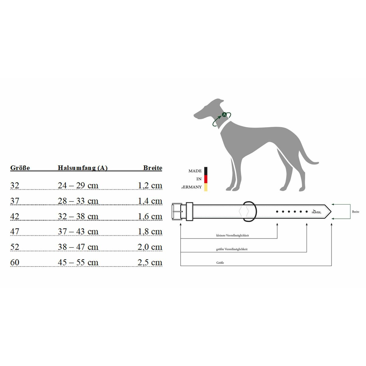 Hunter Hundehalsband Hunter Aalborg Braun L 45-55 Cm