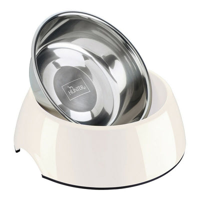 Hunter Futternapf Für Hunde Hunter Melamine Edelstahl Weiß 350 Ml (18,5 X 18,5 X 9,5 Cm)