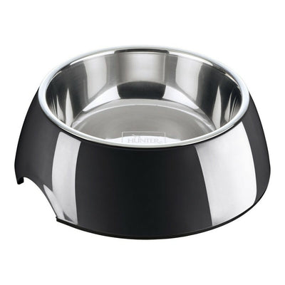 Hunter Futternapf Für Hunde Hunter Melamine Edelstahl Schwarz 350 Ml (18,5 X 18,5 X 9,5 Cm)