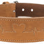Trixie Halsband Hund Rustikal Fett Leder Herzschlag Braun