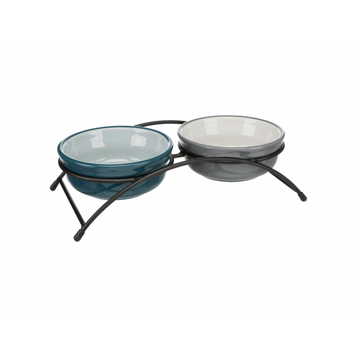 Trixie Futternapf Für Hunde Trixie Blau Grau Hellgrau Aus Keramik Ø 13 Cm 2 X 250 Ml (2 Stück)