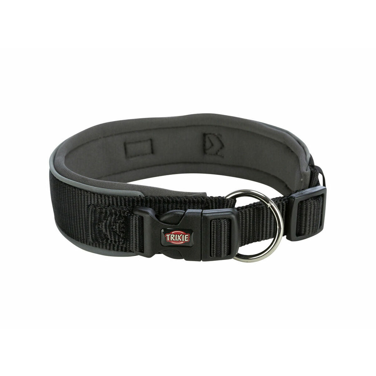 Trixie Hundehalsband Trixie Premium Schwarz Graphit M/L 40-48 Cm