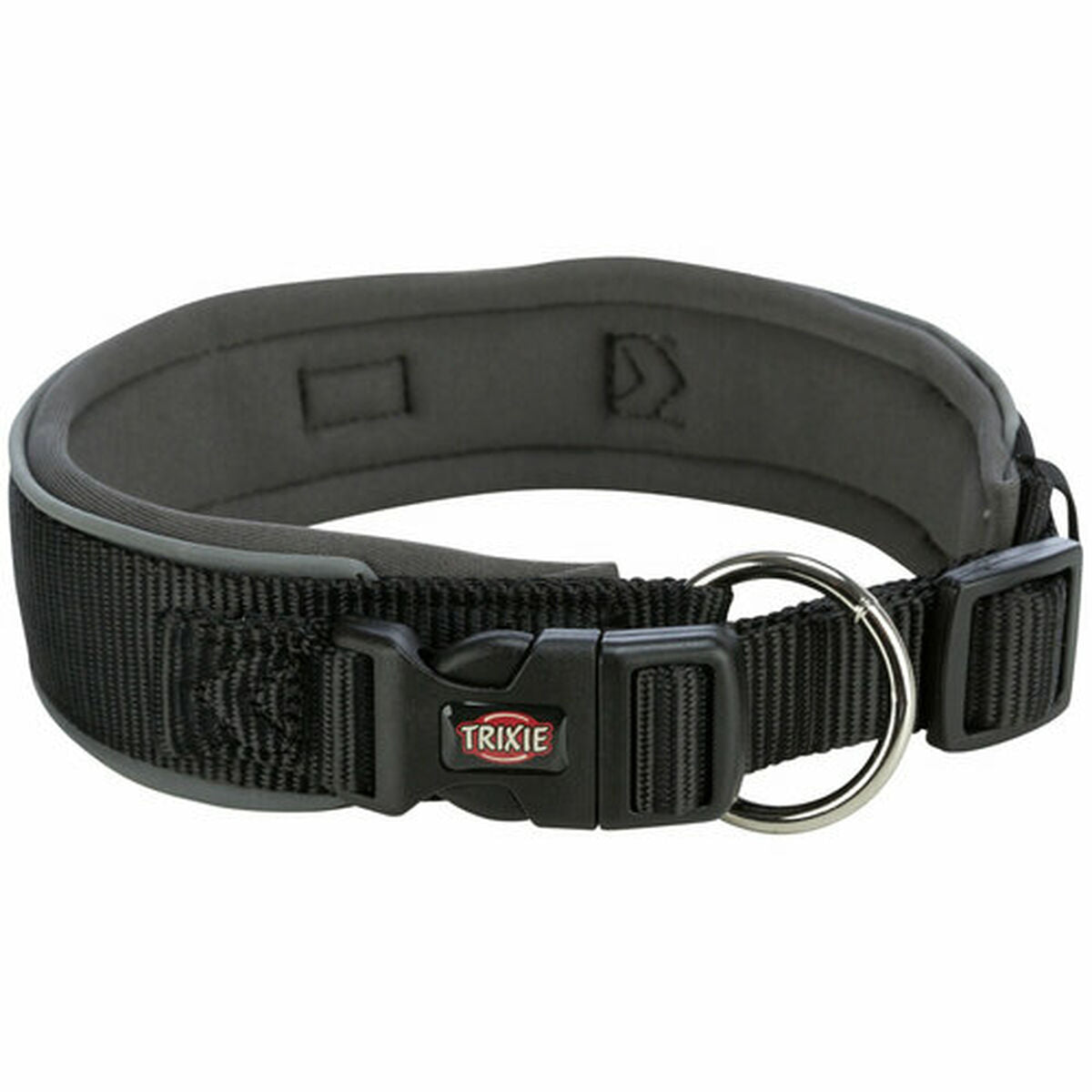Trixie Hundehalsband Trixie Premium Schwarz Graphit M/L 40-48 Cm